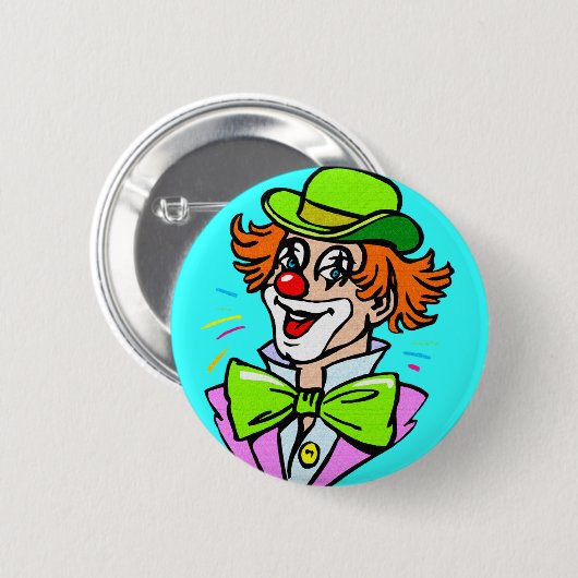 CLOWN MIT HUT-KNOPF BUTTON (Vorne & Hinten)