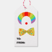 Clown mit Rainbow Wig Geburtstag Geschenkanhänger (Vorderseite)