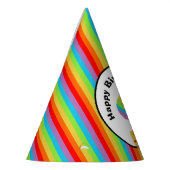 Clown mit Rainbow Wig Personalisierter Geburtstag Partyhütchen (Links)