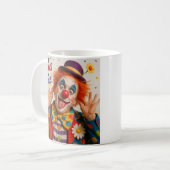 Clown mit Ratschlag Kaffeetasse (Vorderseite Links)