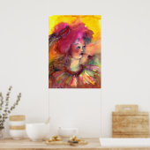Clown mit rosa Gesicht Poster (Küche)