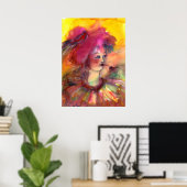 Clown mit rosa Gesicht Poster (Heimbüro)