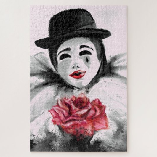 Clown mit Rose Jigsaw Puzzle Geschenk - Malerei (Vertikal)