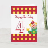 Clown mit Sternen Happy Birthday Card Karte (Vorderseite)