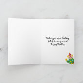 Clown mit Sternen Happy Birthday Card Karte (Innenseite)