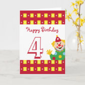 Clown mit Sternen Happy Birthday Card Karte (Gelbe Blume)
