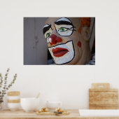 Clown mit traurigem Aussehen Poster (Küche)