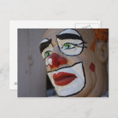 Clown mit traurigem Aussehen Postkarte (Vorne/Hinten)