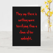 Clown nach Mitternacht Karte (Gelbe Blume)