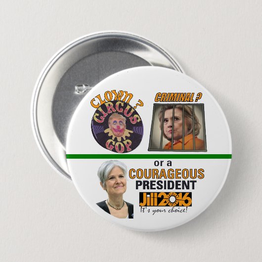 Clown? oder Verbrecher? Button (Vorne & Hinten)