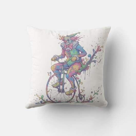 Clown on a bike kissen (Rückseite)