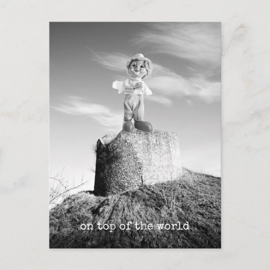 Clown on top of the world postkarte (Vorderseite)