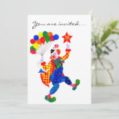 Clown-Party Einladung (Stehend Vorderseite)