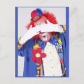 Clown Peekaboo Postkarte (Vorderseite)