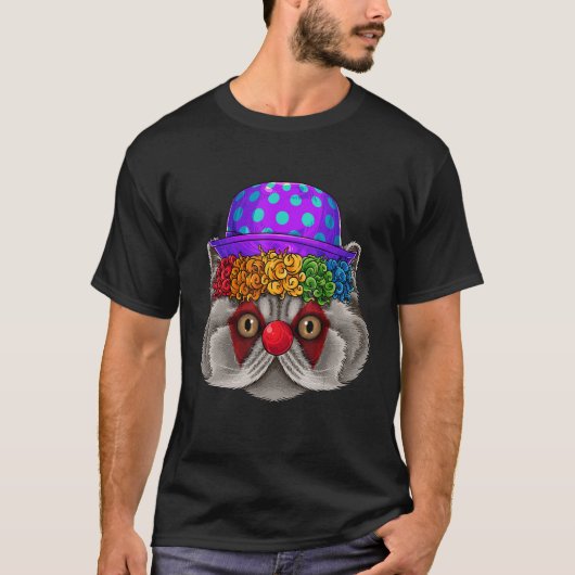 Clown Persischer Zirkus Karneval Kostüm Kat Thema  T-Shirt (Vorderseite)