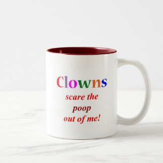 Clown-Phobie Zweifarbige Tasse