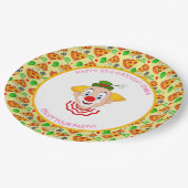 Clown Pizza Geburtstagsparty Little Girl anpassen Pappteller (Schrägansicht)