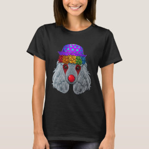 Clown Poodle Circus Karneval Kostüm Dog Thema Par T-Shirt