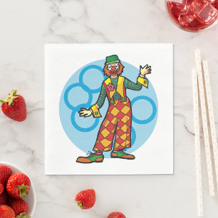 Clown posiert Servietten