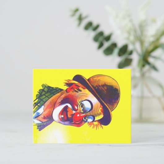 Clown Postkarte (Stehend Vorderseite)
