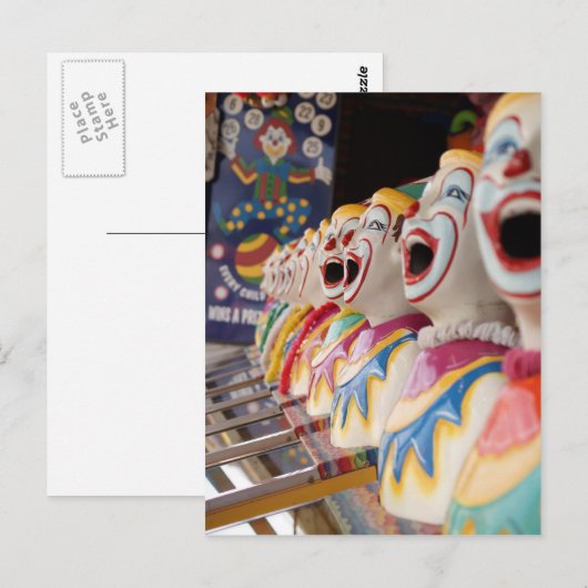 Clown Postkarte (Vorne/Hinten)