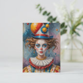 Clown Postkarte (Stehend Vorderseite)