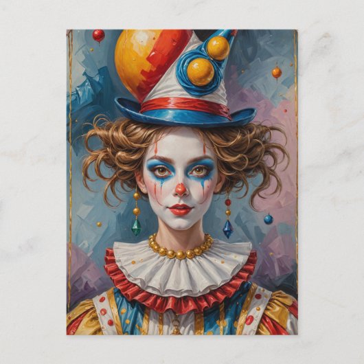 Clown Postkarte (Vorderseite)