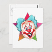 Clown Postkarte (Vorne/Hinten)