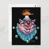 Clown Postkarte (Vorne/Hinten)