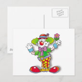 Clown Postkarte (Vorne/Hinten)