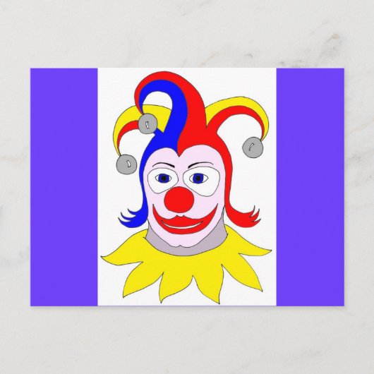 Clown Postkarte (Vorderseite)