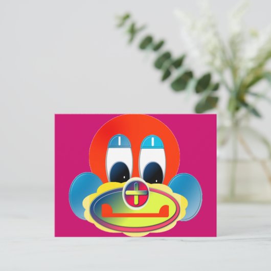 Clown Postkarte (Stehend Vorderseite)