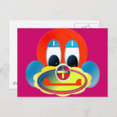 Clown Postkarte (Vorne/Hinten)