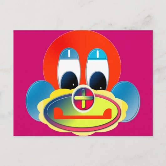 Clown Postkarte (Vorderseite)