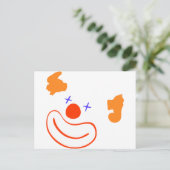 Clown Postkarte (Stehend Vorderseite)