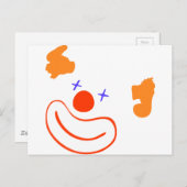 Clown Postkarte (Vorne/Hinten)