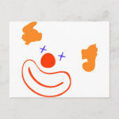 Clown Postkarte (Vorderseite)