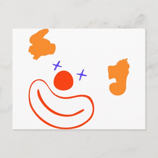 Clown Postkarte (Vorderseite)
