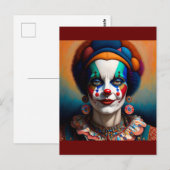 clown postkarte (Vorne/Hinten)