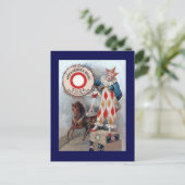 Clown-Puppe Pferd Postkarte (Stehend Vorderseite)