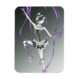 Clown-Puppen-Ballerina Lila Band Kühlschrankmagnet Magnet