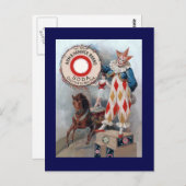 Clown-Puppenpferd Postkarte (Vorne/Hinten)