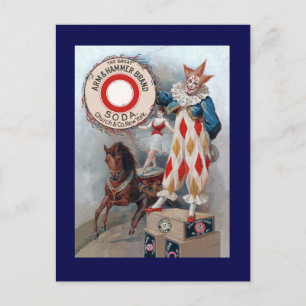 Clown-Puppenpferd Postkarte