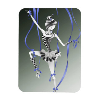 Clown Puppet Ballerina Blue Ribbon Fridge Magnet