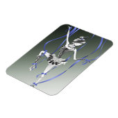 Clown Puppet Ballerina Blue Ribbon Fridge Magnet (Linke Seite)