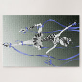 Clown Puppet Blue Ribbons Jigsaw Puzzle (Horizontal)