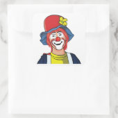 Clown Quadratischer Aufkleber (Tasche)