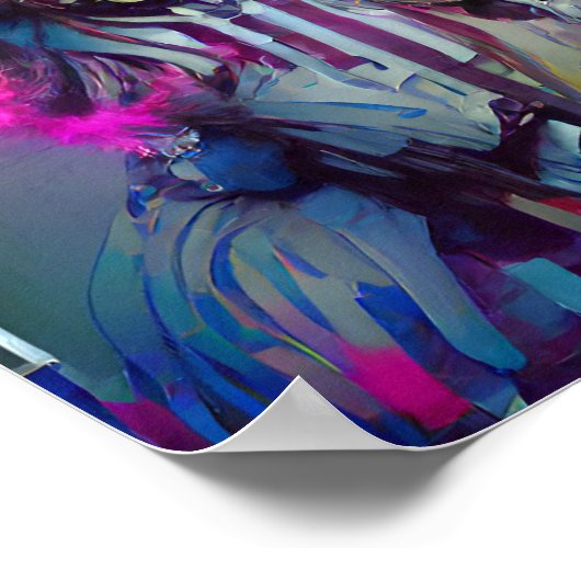 CLOWN QUEEN Fantasy Art Illustrations Poster (Ecke)