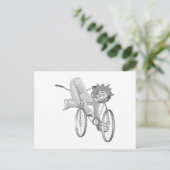 Clown Rad rückwärts Postkarte (Stehend Vorderseite)