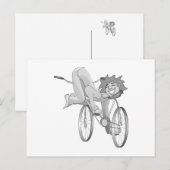 Clown Rad rückwärts Postkarte (Vorne/Hinten)